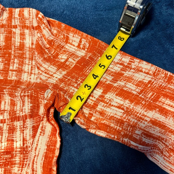 LAST CHANCE 11/1/25 NWT! Anthro Calia Top button down shirt hi lo red orange 12p - Picture 13 of 15